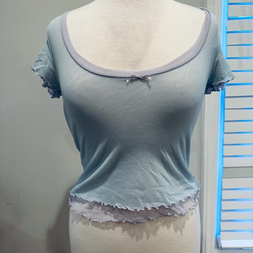 Victoria's Secret Light Blue Mesh Top